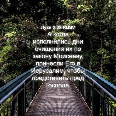 Picture 04 - Луки 2:22 RUSV - А когда исполнились дни - Bible Verse Picture