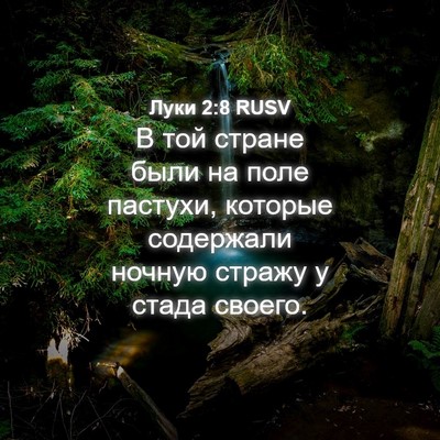 Picture 04 - Луки 2:8 RUSV - В той стране были на поле - Bible Verse Picture