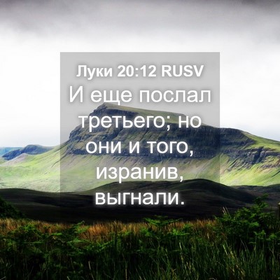 Picture 04 - Луки 20:12 RUSV - И еще послал третьего; но - Bible Verse Picture