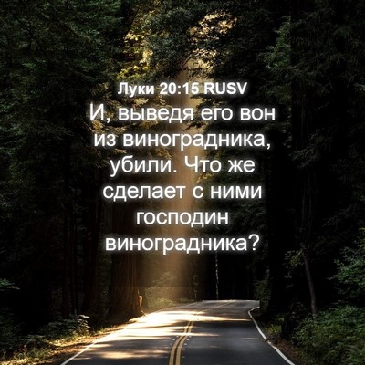 Picture 04 - Луки 20:15 RUSV - И, выведя его вон из - Bible Verse Picture