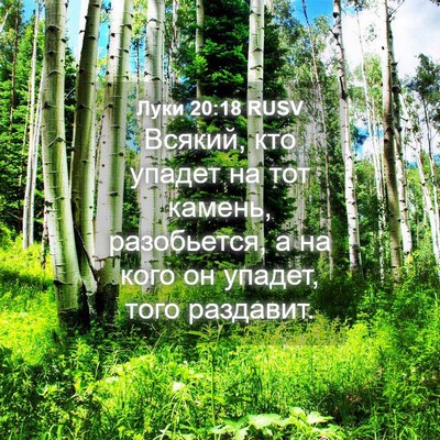 Picture 04 - Луки 20:18 RUSV - Всякий, кто упадет на тот - Bible Verse Picture