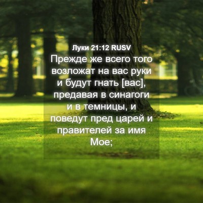 Picture 04 - Луки 21:12 RUSV - Прежде же всего того - Bible Verse Picture