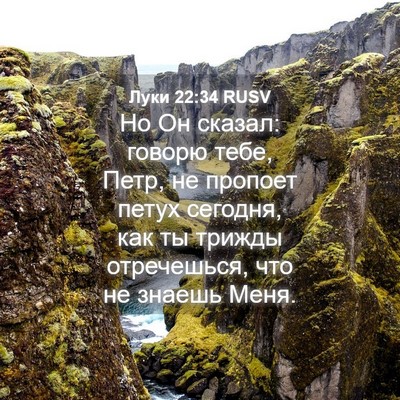 Picture 04 - Луки 22:34 RUSV - Но Он сказал: говорю тебе, - Bible Verse Picture