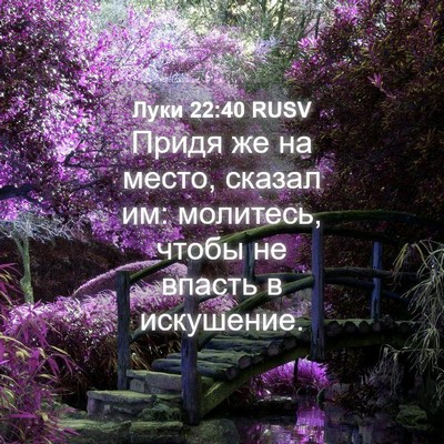 Picture 04 - Луки 22:40 RUSV - Придя же на место, сказал - Bible Verse Picture