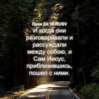Picture 04 - Луки 24:15 RUSV - И когда они разговаривали - Bible Verse Picture