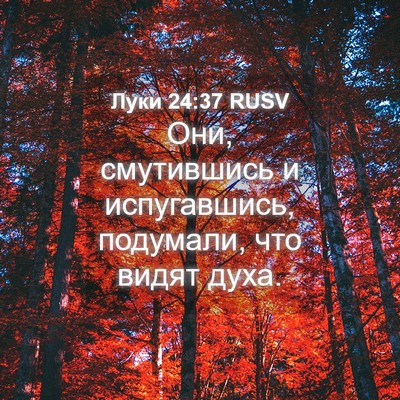Picture 04 - Луки 24:37 RUSV - Они, смутившись и - Bible Verse Picture