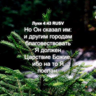 Picture 04 - Луки 4:43 RUSV - Но Он сказал им: и другим - Bible Verse Picture