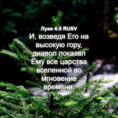 Picture 04 - Луки 4:5 RUSV - И, возведя Его на высокую - Bible Verse Picture