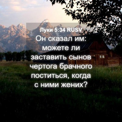 Picture 04 - Луки 5:34 RUSV - Он сказал им: можете ли - Bible Verse Picture