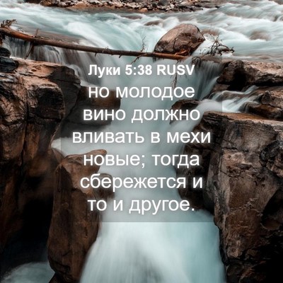 Picture 04 - Луки 5:38 RUSV - но молодое вино должно - Bible Verse Picture