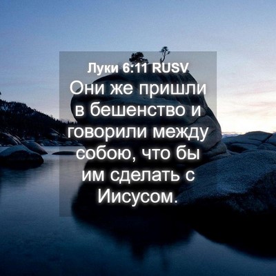 Picture 04 - Луки 6:11 RUSV - Они же пришли в бешенство и - Bible Verse Picture