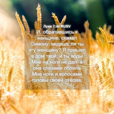 Picture 04 - Луки 7:44 RUSV - И, обратившись к женщине, - Bible Verse Picture