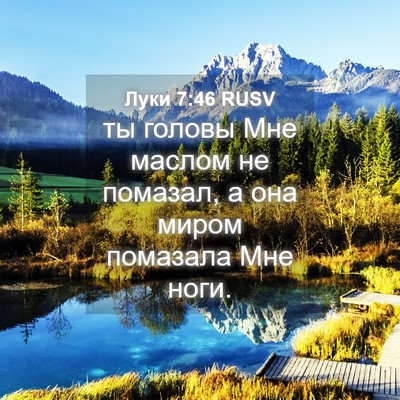 Picture 04 - Луки 7:46 RUSV - ты головы Мне маслом не - Bible Verse Picture