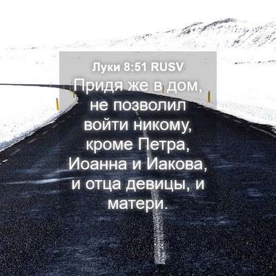 Picture 04 - Луки 8:51 RUSV - Придя же в дом, не позволил - Bible Verse Picture