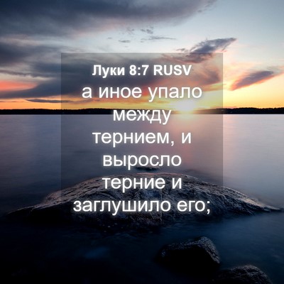 Picture 04 - Луки 8:7 RUSV - а иное упало между тернием, - Bible Verse Picture