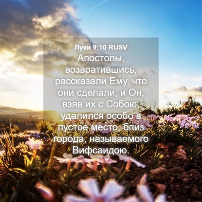Picture 04 - Луки 9:10 RUSV - Апостолы, возвратившись, - Bible Verse Picture