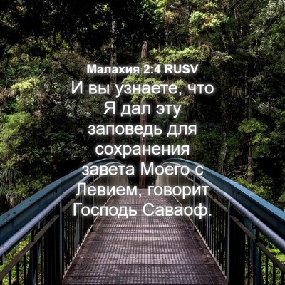 Picture 04 - Малахия 2:4 RUSV - И вы узнаете, что Я дал эту - Bible Verse Picture