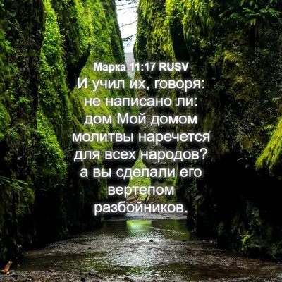 Picture 04 - Марка 11:17 RUSV - И учил их, говоря: не - Bible Verse Picture