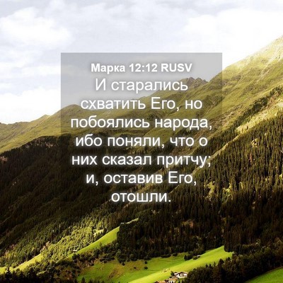 Picture 04 - Марка 12:12 RUSV - И старались схватить Его, - Bible Verse Picture