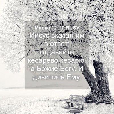 Picture 04 - Марка 12:17 RUSV - Иисус сказал им в ответ: - Bible Verse Picture