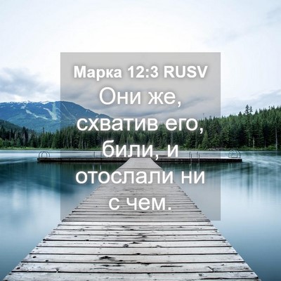 Picture 04 - Марка 12:3 RUSV - Они же, схватив его, били, и - Bible Verse Picture