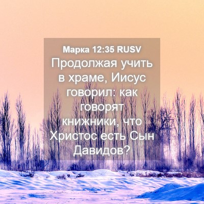 Picture 04 - Марка 12:35 RUSV - Продолжая учить в храме, - Bible Verse Picture