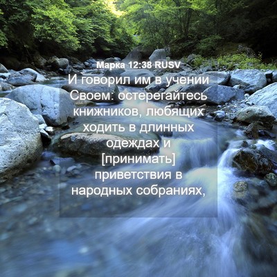 Picture 04 - Марка 12:38 RUSV - И говорил им в учении - Bible Verse Picture