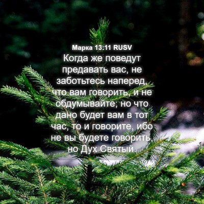 Picture 04 - Марка 13:11 RUSV - Когда же поведут предавать - Bible Verse Picture