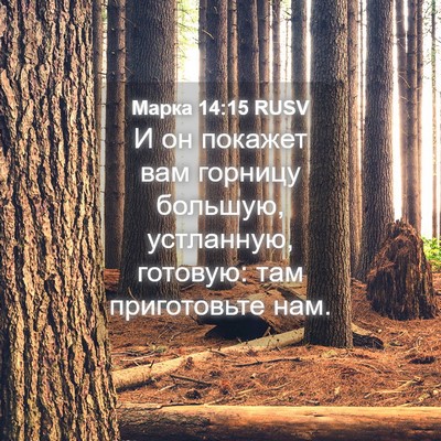 Picture 04 - Марка 14:15 RUSV - И он покажет вам горницу - Bible Verse Picture