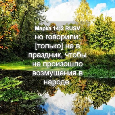 Picture 04 - Марка 14:2 RUSV - но говорили: [только] не в - Bible Verse Picture