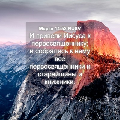 Picture 04 - Марка 14:53 RUSV - И привели Иисуса к - Bible Verse Picture