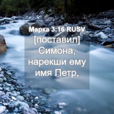 Picture 04 - Марка 3:16 RUSV - [поставил] Симона, нарекши - Bible Verse Picture
