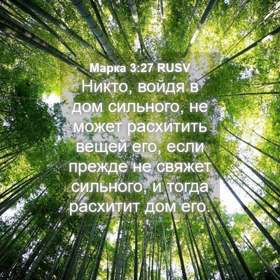 Picture 04 - Марка 3:27 RUSV - Никто, войдя в дом - Bible Verse Picture