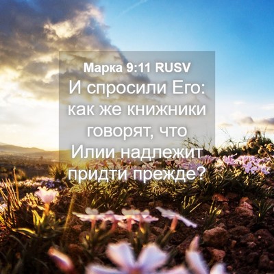 Picture 04 - Марка 9:11 RUSV - И спросили Его: как же - Bible Verse Picture