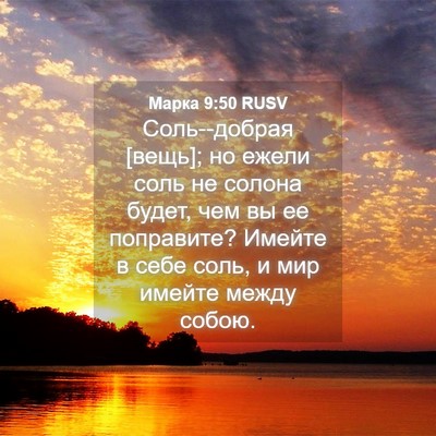 Picture 04 - Марка 9:50 RUSV - Соль--добрая [вещь]; но - Bible Verse Picture