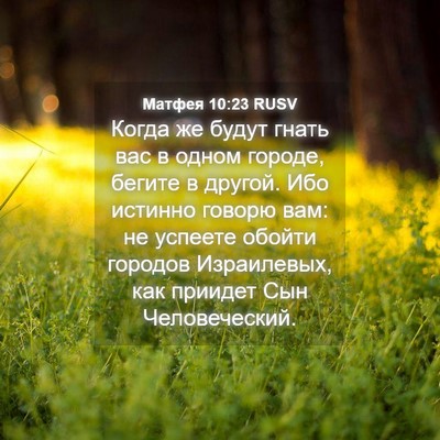 Picture 04 - Матфея 10:23 RUSV - Когда же будут гнать вас в - Bible Verse Picture