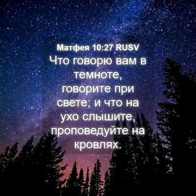 Picture 04 - Матфея 10:27 RUSV - Что говорю вам в темноте, - Bible Verse Picture