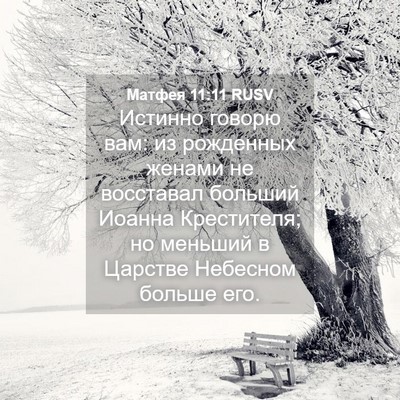 Picture 04 - Матфея 11:11 RUSV - Истинно говорю вам: из - Bible Verse Picture
