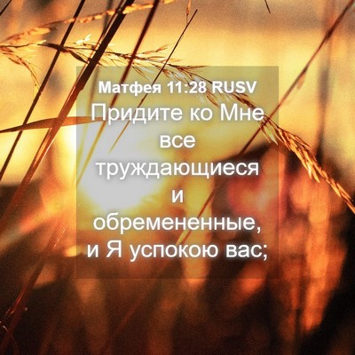 Picture 04 - Матфея 11:28 RUSV - Придите ко Мне все - Bible Verse Picture