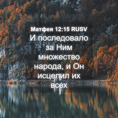 Picture 04 - Матфея 12:15 RUSV - И последовало за Ним - Bible Verse Picture
