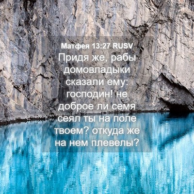 Picture 04 - Матфея 13:27 RUSV - Придя же, рабы домовладыки - Bible Verse Picture