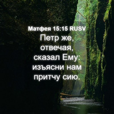 Picture 04 - Матфея 15:15 RUSV - Петр же, отвечая, сказал - Bible Verse Picture