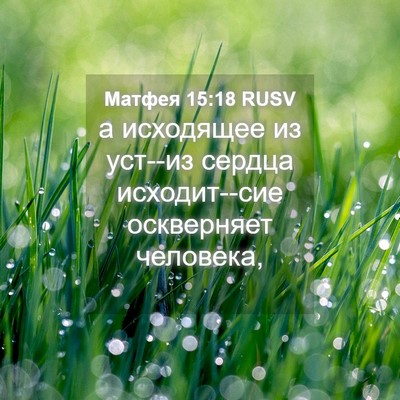 Picture 04 - Матфея 15:18 RUSV - а исходящее из уст--из - Bible Verse Picture
