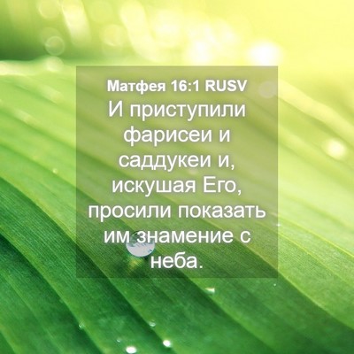 Picture 04 - Матфея 16:1 RUSV - И приступили фарисеи и - Bible Verse Picture