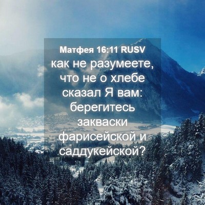 Picture 04 - Матфея 16:11 RUSV - как не разумеете, что не о - Bible Verse Picture