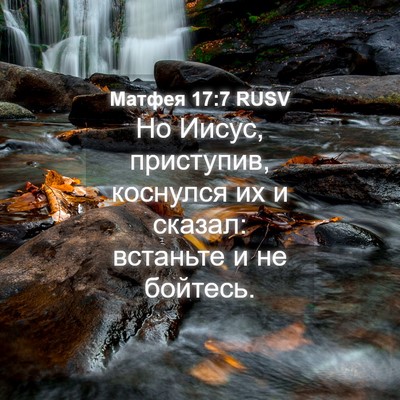 Picture 04 - Матфея 17:7 RUSV - Но Иисус, приступив, - Bible Verse Picture