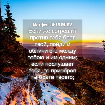 Picture 04 - Матфея 18:15 RUSV - Если же согрешит против - Bible Verse Picture