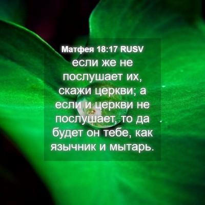 Picture 04 - Матфея 18:17 RUSV - если же не послушает их, - Bible Verse Picture