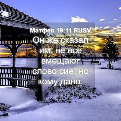 Picture 04 - Матфея 19:11 RUSV - Он же сказал им: не все - Bible Verse Picture