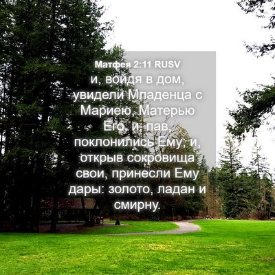 Picture 04 - Матфея 2:11 RUSV - и, войдя в дом, увидели - Bible Verse Picture